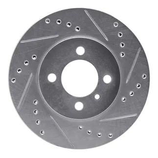 R1 Concepts EDZ-31017R Brake Rotor Drilled and Slotted Silver